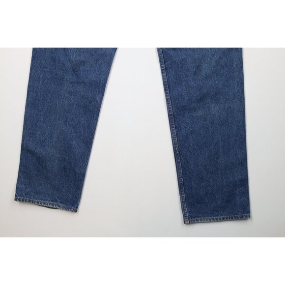Vtg 90s Levis 505xx Mens 36x32 Distressed Regular Straight Leg Jeans Blue USA - Picture 15 of 16